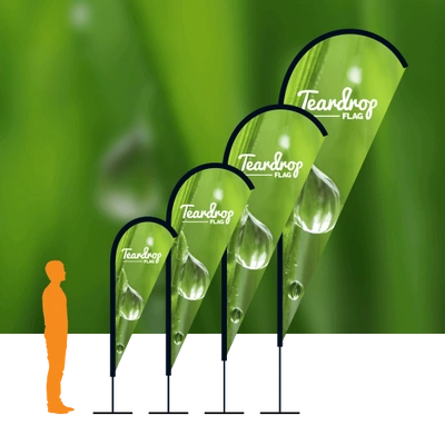 Teardrop product image with background